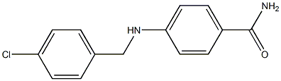 4-{[(4-chlorophenyl)methyl]amino}benzamide 结构式