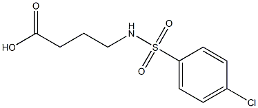 4-{[(4-chlorophenyl)sulfonyl]amino}butanoic acid 结构式