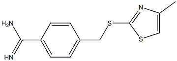 4-{[(4-methyl-1,3-thiazol-2-yl)sulfanyl]methyl}benzene-1-carboximidamide 结构式