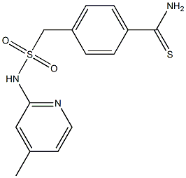 4-{[(4-methylpyridin-2-yl)sulfamoyl]methyl}benzene-1-carbothioamide 结构式