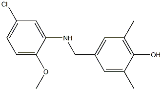4-{[(5-chloro-2-methoxyphenyl)amino]methyl}-2,6-dimethylphenol 结构式