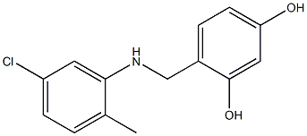 4-{[(5-chloro-2-methylphenyl)amino]methyl}benzene-1,3-diol 结构式