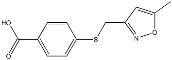 4-{[(5-methyl-1,2-oxazol-3-yl)methyl]sulfanyl}benzoic acid 结构式