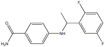 4-{[1-(2,5-difluorophenyl)ethyl]amino}benzamide 结构式