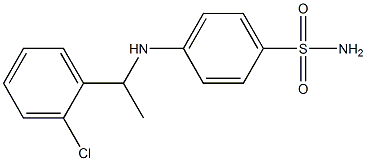 4-{[1-(2-chlorophenyl)ethyl]amino}benzene-1-sulfonamide 结构式