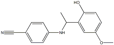 4-{[1-(2-hydroxy-5-methoxyphenyl)ethyl]amino}benzonitrile 结构式