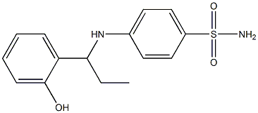 4-{[1-(2-hydroxyphenyl)propyl]amino}benzene-1-sulfonamide 结构式