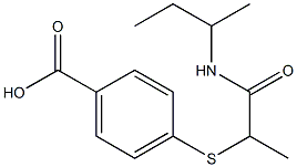 4-{[1-(butan-2-ylcarbamoyl)ethyl]sulfanyl}benzoic acid 结构式