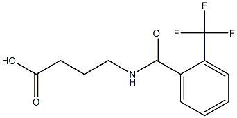 4-{[2-(trifluoromethyl)benzoyl]amino}butanoic acid 结构式