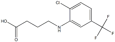 4-{[2-chloro-5-(trifluoromethyl)phenyl]amino}butanoic acid 结构式