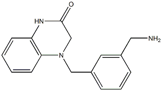 4-{[3-(aminomethyl)phenyl]methyl}-1,2,3,4-tetrahydroquinoxalin-2-one 结构式