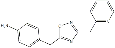 4-{[3-(pyridin-2-ylmethyl)-1,2,4-oxadiazol-5-yl]methyl}aniline 结构式