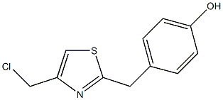 4-{[4-(chloromethyl)-1,3-thiazol-2-yl]methyl}phenol 结构式