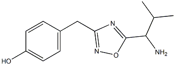 4-{[5-(1-amino-2-methylpropyl)-1,2,4-oxadiazol-3-yl]methyl}phenol 结构式