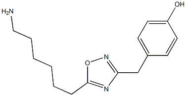 4-{[5-(6-aminohexyl)-1,2,4-oxadiazol-3-yl]methyl}phenol 结构式