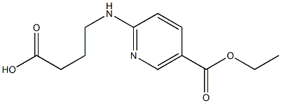 4-{[5-(ethoxycarbonyl)pyridin-2-yl]amino}butanoic acid 结构式