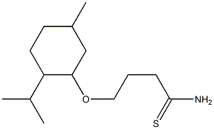 4-{[5-methyl-2-(propan-2-yl)cyclohexyl]oxy}butanethioamide 结构式