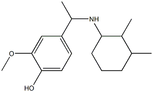 4-{1-[(2,3-dimethylcyclohexyl)amino]ethyl}-2-methoxyphenol 结构式