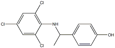 4-{1-[(2,4,6-trichlorophenyl)amino]ethyl}phenol 结构式