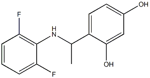 4-{1-[(2,6-difluorophenyl)amino]ethyl}benzene-1,3-diol 结构式