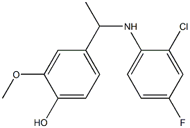 4-{1-[(2-chloro-4-fluorophenyl)amino]ethyl}-2-methoxyphenol 结构式