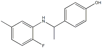 4-{1-[(2-fluoro-5-methylphenyl)amino]ethyl}phenol 结构式