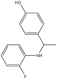 4-{1-[(2-fluorophenyl)amino]ethyl}phenol 结构式