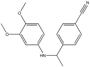 4-{1-[(3,4-dimethoxyphenyl)amino]ethyl}benzonitrile 结构式