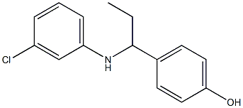 4-{1-[(3-chlorophenyl)amino]propyl}phenol 结构式