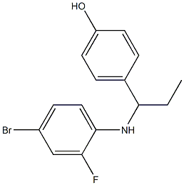 4-{1-[(4-bromo-2-fluorophenyl)amino]propyl}phenol 结构式