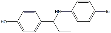 4-{1-[(4-bromophenyl)amino]propyl}phenol 结构式