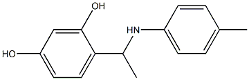 4-{1-[(4-methylphenyl)amino]ethyl}benzene-1,3-diol 结构式
