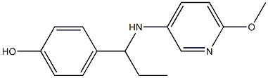 4-{1-[(6-methoxypyridin-3-yl)amino]propyl}phenol 结构式