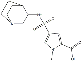 4-{1-azabicyclo[2.2.2]octan-3-ylsulfamoyl}-1-methyl-1H-pyrrole-2-carboxylic acid 结构式