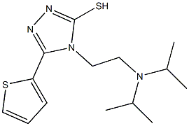 4-{2-[bis(propan-2-yl)amino]ethyl}-5-(thiophen-2-yl)-4H-1,2,4-triazole-3-thiol 结构式