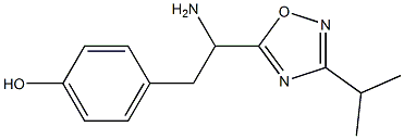 4-{2-amino-2-[3-(propan-2-yl)-1,2,4-oxadiazol-5-yl]ethyl}phenol 结构式