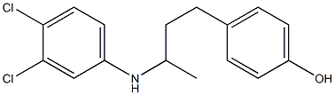 4-{3-[(3,4-dichlorophenyl)amino]butyl}phenol 结构式