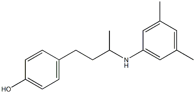 4-{3-[(3,5-dimethylphenyl)amino]butyl}phenol 结构式