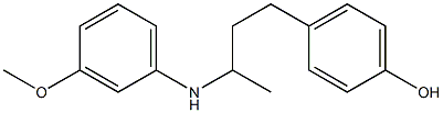 4-{3-[(3-methoxyphenyl)amino]butyl}phenol 结构式