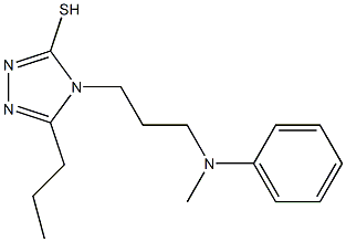 4-{3-[methyl(phenyl)amino]propyl}-5-propyl-4H-1,2,4-triazole-3-thiol 结构式