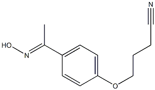 4-{4-[(1E)-N-hydroxyethanimidoyl]phenoxy}butanenitrile 结构式