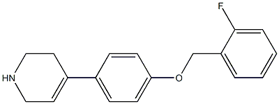 4-{4-[(2-fluorophenyl)methoxy]phenyl}-1,2,3,6-tetrahydropyridine 结构式