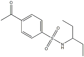 4-acetyl-N-(pentan-3-yl)benzene-1-sulfonamide 结构式