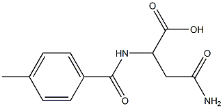 4-amino-2-[(4-methylbenzoyl)amino]-4-oxobutanoic acid 结构式