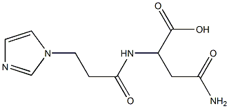 4-amino-2-{[3-(1H-imidazol-1-yl)propanoyl]amino}-4-oxobutanoic acid 结构式