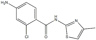 4-amino-2-chloro-N-(4-methyl-1,3-thiazol-2-yl)benzamide 结构式