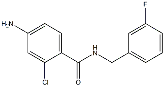 4-amino-2-chloro-N-[(3-fluorophenyl)methyl]benzamide 结构式