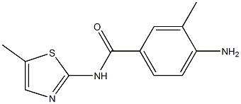 4-amino-3-methyl-N-(5-methyl-1,3-thiazol-2-yl)benzamide 结构式