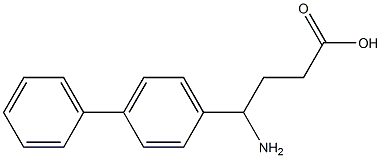 4-amino-4-(4-phenylphenyl)butanoic acid 结构式