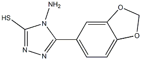 4-amino-5-(2H-1,3-benzodioxol-5-yl)-4H-1,2,4-triazole-3-thiol 结构式